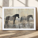 Vintage Horses Wall Art Canvas Print