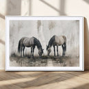 Chines Ink Style Vintage Horses Wall Art Canvas Print for by MyGreatCanvas | Canvas Wall Art Prints | Photo Prints & Wall Decor