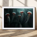Abstract Jellyfish Wall Art Canvas Print