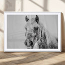 White Horse Wall Art | Ready to Hang and Framed | Winter
