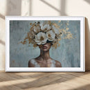 Golden Petal Wall Art - Petal Silhouette Woman Wall Art by MyGreatCanvas | Canvas Wall Art Prints | Photo Prints & Wall Decor