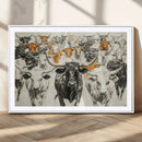 Farmhouse Wall Art | Western Longhorn Cattle Canvas Print | by MyGreatCanvas | Canvas Wall Art Prints | Photo Prints & Wall Decor