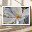 White and Gold Floral Canvas Wall Art - Framed and Ready to by MyGreatCanvas | Canvas Wall Art Prints | Photo Prints & Wall Decor