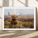 Scottish Highland Cow Canvas Wall Art – Rustic Farmhouse
