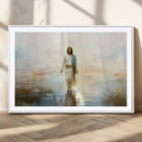 Framed Jesus Walking on Water Wall Art - 3-Panel Christian by MyGreatCanvas | Canvas Wall Art Prints | Photo Prints & Wall Decor