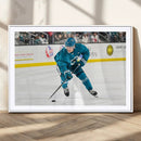 San Jose Sharks Ice Hockey Player Wall Art Canvas Print