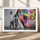Banksy Print - Street Art Canvas Wall Art - Kids Revealing
