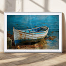 Vintage Boat on Tranquil Waters | Coastal Wall Art for