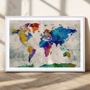 World Map Canvas Print – Framed Travel Map Wall Art for by MyGreatCanvas | Canvas Wall Art Prints | Photo Prints & Wall Decor