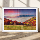 Autumn Mountain Foggy Landscape Wall Art Canvas Print | by MyGreatCanvas | Canvas Wall Art Prints | Photo Prints & Wall Decor