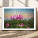 Pink Flower on the Mountain Canvas Print, Framed Pink Flower