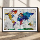 World Map Canvas Print – Detailed Map of the World Wall Art