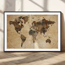 Push Pin World Map Canvas Print – Framed Travel Tracker Wall by MyGreatCanvas | Canvas Wall Art Prints | Photo Prints & Wall Decor