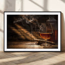Whiskey and Cigar Wall Art Canvas Print by MyGreatCanvas | Canvas Wall Art Prints | Photo Prints & Wall Decor