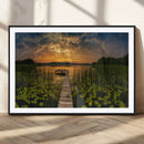 Lake and Flower Wall Art Canvas Print