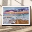 Coastal Sunset Art Beach Canvas Wall Art Print | Ocean Waves by MyGreatCanvas | Canvas Wall Art Prints | Photo Prints & Wall Decor