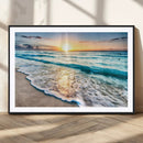 Sunset Beach Waves Canvas Wall Art – 5-Panel Ocean Sunset by MyGreatCanvas | Canvas Wall Art Prints | Photo Prints & Wall Decor