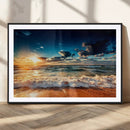 Golden Hour Sunset Over Ocean Waves Wall Art Canvas Print | by MyGreatCanvas | Canvas Wall Art Prints | Photo Prints & Wall Decor
