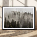 Foggy Mountain Wall Art | 3-Panel Foggy Forest and Mountain