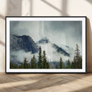 Mountain Mist Canvas Wall Art Print | 3-Panel Foggy Forest