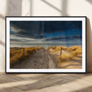 Ocean Beach Dark Clouds Wall Art Canvas Print