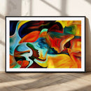 Human Love Figures Abstract Wall Art Canvas Print