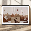 Boho Wall Art Canvas Print Set Mid-Century Prints Bohemian