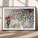 Banksy Art Butterfly Girl Explosion Canvas Art – Vibrant by MyGreatCanvas | Canvas Wall Art Prints | Photo Prints & Wall Decor