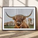 Highland Cow Animal Scottish Cattle Art Print Farmhouse Wall