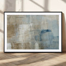 Abstract Blue and Beige Wall Art, Modern Minimalist Canvas