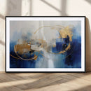 Navy Blue Abstract Wall Art Canvas Print
