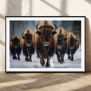 Buffalo Wall Art Canvas Print, American Bison Herd Wall Art by MyGreatCanvas | Canvas Wall Art Prints | Photo Prints & Wall Decor