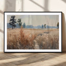 Golden Fields Canvas Wall Art Print – Serene Landscape of