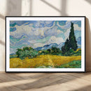 Wheatfield With Cypresses By Van Gogh Painting Wall Art
