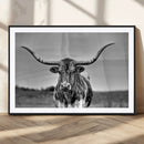 Texas Longhorn Cow Wall Art, Texas Longhorn Canvas, Cattle