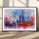 Disney Wall Art: Dreamy Watercolor Cinderella Castle Canvas by MyGreatCanvas | Canvas Wall Art Prints | Photo Prints & Wall Decor