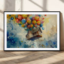 UP-Inspired Floating House with Balloons Canvas Art –