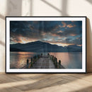 Mountain Lake Wood Pier Canvas Wall Art Nature Lake Print by MyGreatCanvas | Canvas Wall Art Prints | Photo Prints & Wall Decor