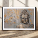 Abstract Buddha Statue Wall Art Canvas Print - Modern