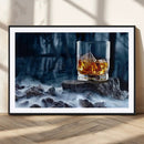 Whiskey Ice Wall Art Canvas Print