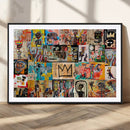 Abstract Art Collage Wall Art Canvas Print – Framed, Ready