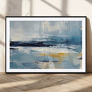 Abstract Ocean Canvas Wall Art - Coastal Blue and Gold