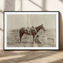 Cowboy Wall Art - Western Horse Canvas Print - Vintage