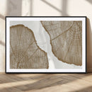 Rustic Brown Tree Ring Wall Art Canvas Print – Framed and