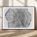Rustic Tree Ring Wall Art Canvas Print – Framed and Ready to
