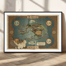Avatar Wall Art: The Last Airbender Vintage Map - Wall Art