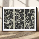 Modern Botanical Wall Art - Floral Black and White Canvas