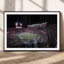Ben Hill Griffin Stadium Night Game Triple Canvas Wall Art -