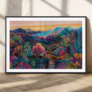 Colorful Abstract Landscape Wall Art Print Canvas - Vibrant