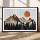 Modern Abstract Mountain Canvas Wall Art Print, Abstract
